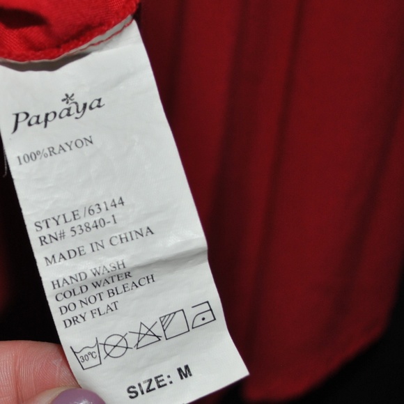 Papaya Red Hi Low Dress - Picture 4 of 4